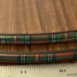 Elegant Plaid Hairclips two in Green and Brown